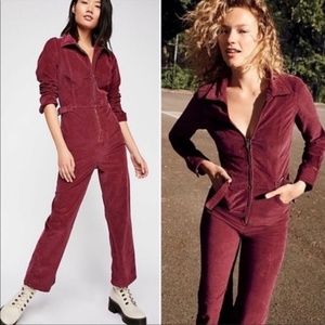 Free People Take Me Out Cord Jumpsuit